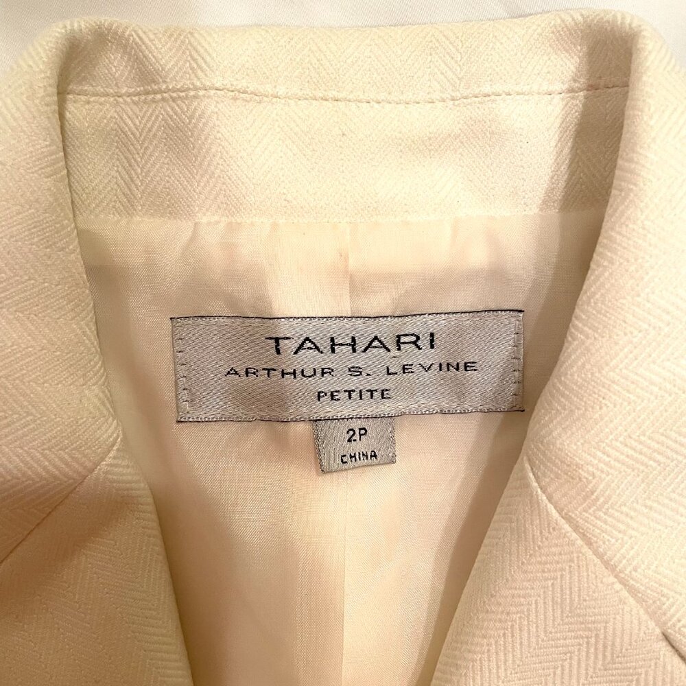 Tahari ASL Petite Women's Blazer  Beige/Ivory.  Size: 2P - Picture 8 of 8